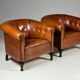 Ensemble de 2 fauteuils club en peau de mouton