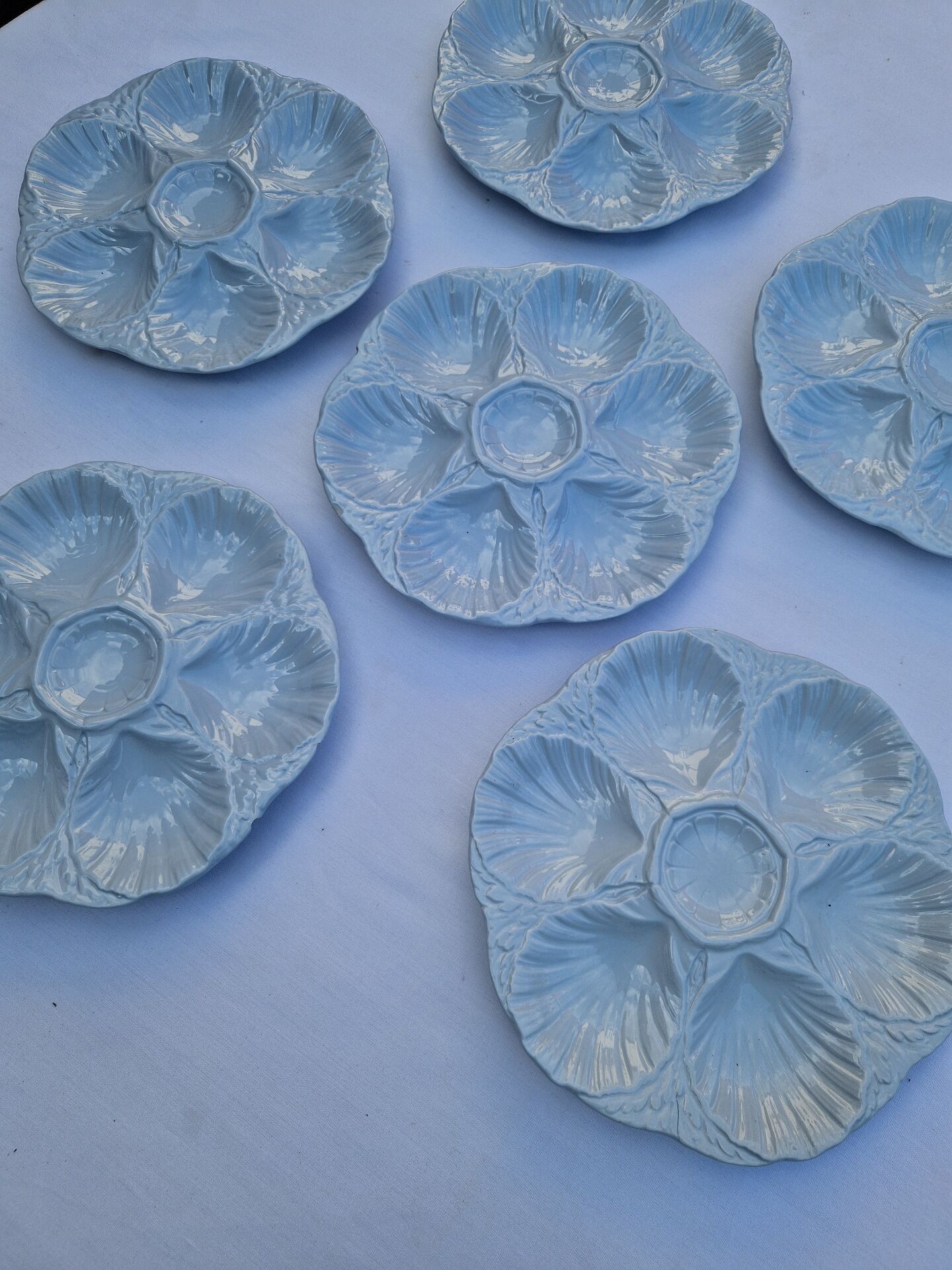 Set of 6 shell plates