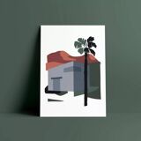Palm tree - art print (30 x 40) signed ACKEOGH