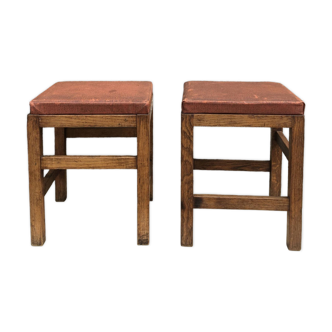 Solid oak stools 1950 school reconstruction
