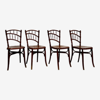 Series of 4 bistro chairs, early XX's