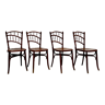 Series of 4 bistro chairs, early XX's