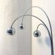 Sculptural Space Age Arco Floor Lamp, Chrome Metal, Three Lights, Reggiani