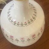 Handmade ceramic lamp base with floral decoration