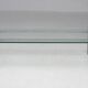 Architectural rectangular coffee table in steel and glass.