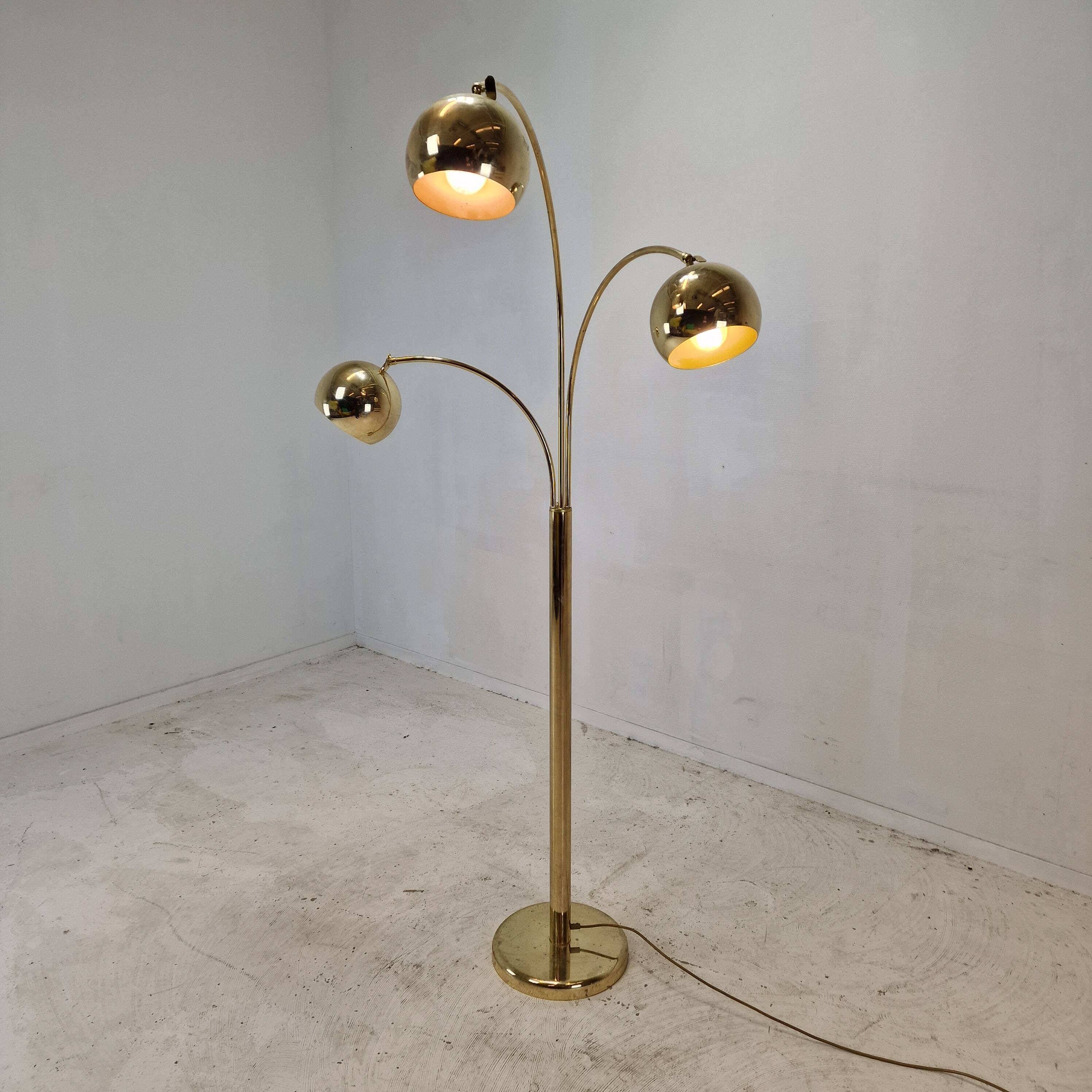 Floor Lamp With Brass, Germany 1970's