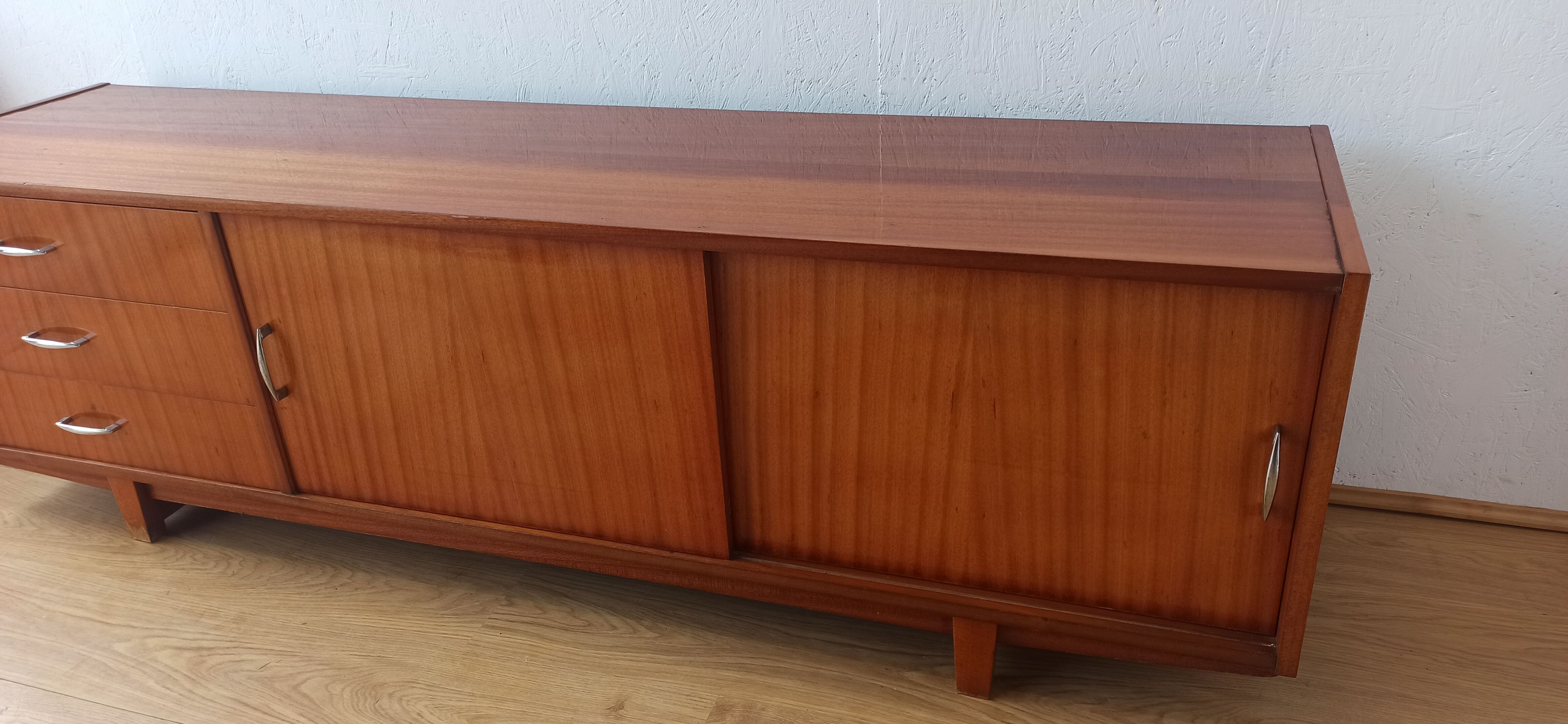 Vintage lowboard with drawers and shelves, 1970