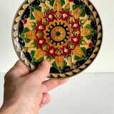 Vintage brass compartment plate