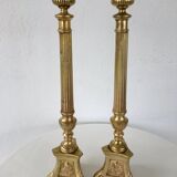 Pair of bronze lamp legs