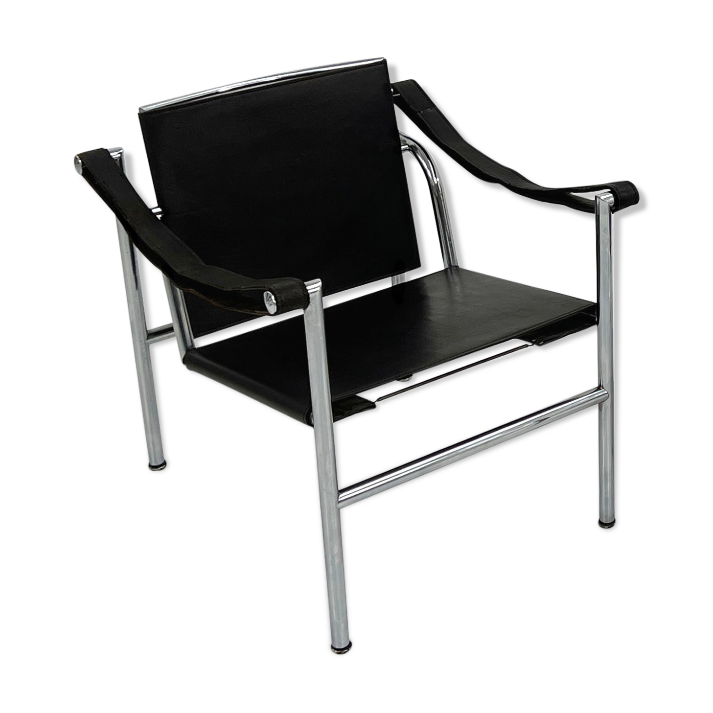 Black LC1 armchair by Le Corbusier for Cassina, 1970