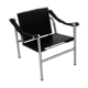 Black LC1 armchair by Le Corbusier for Cassina, 1970