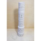 Georges Pelletier, totem floor lamp in white earth.