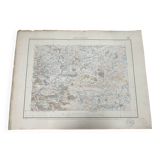 Old map of Perpignan Bridges and roads