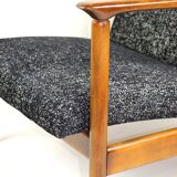 Fauteuil noir par Edmund Homa, années 1970