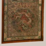 Chinese coffee table 1950 teak and painted parchment