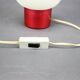 Burgundy Red opaline glass table lamp from the 1970s space age.