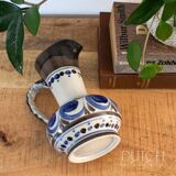 Vintage Ceramic Pitcher Vase, Handmade West German Pottery From The 1970s