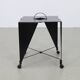 Side table on wheels Harlequin Errebi Italy, 1980s Memphis style