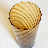 Set of 6 vintage amber glasses Height 17 cm