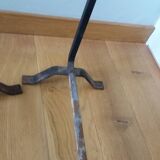 Chenets de cheminée tête laiton ou bronze