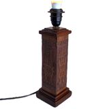 Angel L. Pazmino leather totem lamp 1960s Style Furniture