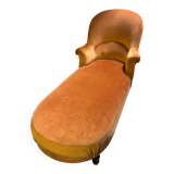 Antique velvet chaise longue