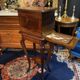 Walnut jewelry cabinet with marquetry decoration, early 19th century, Restoration