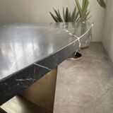 Addor 60s sculptural marble and brass coffee table