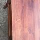 Old farmhouse table with cherry and chestnut panels with 3 drawers.