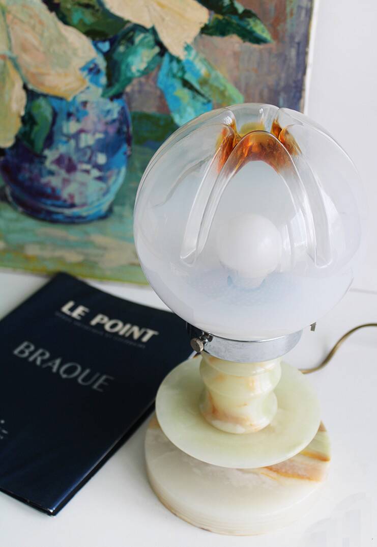 Murano globe light fixture