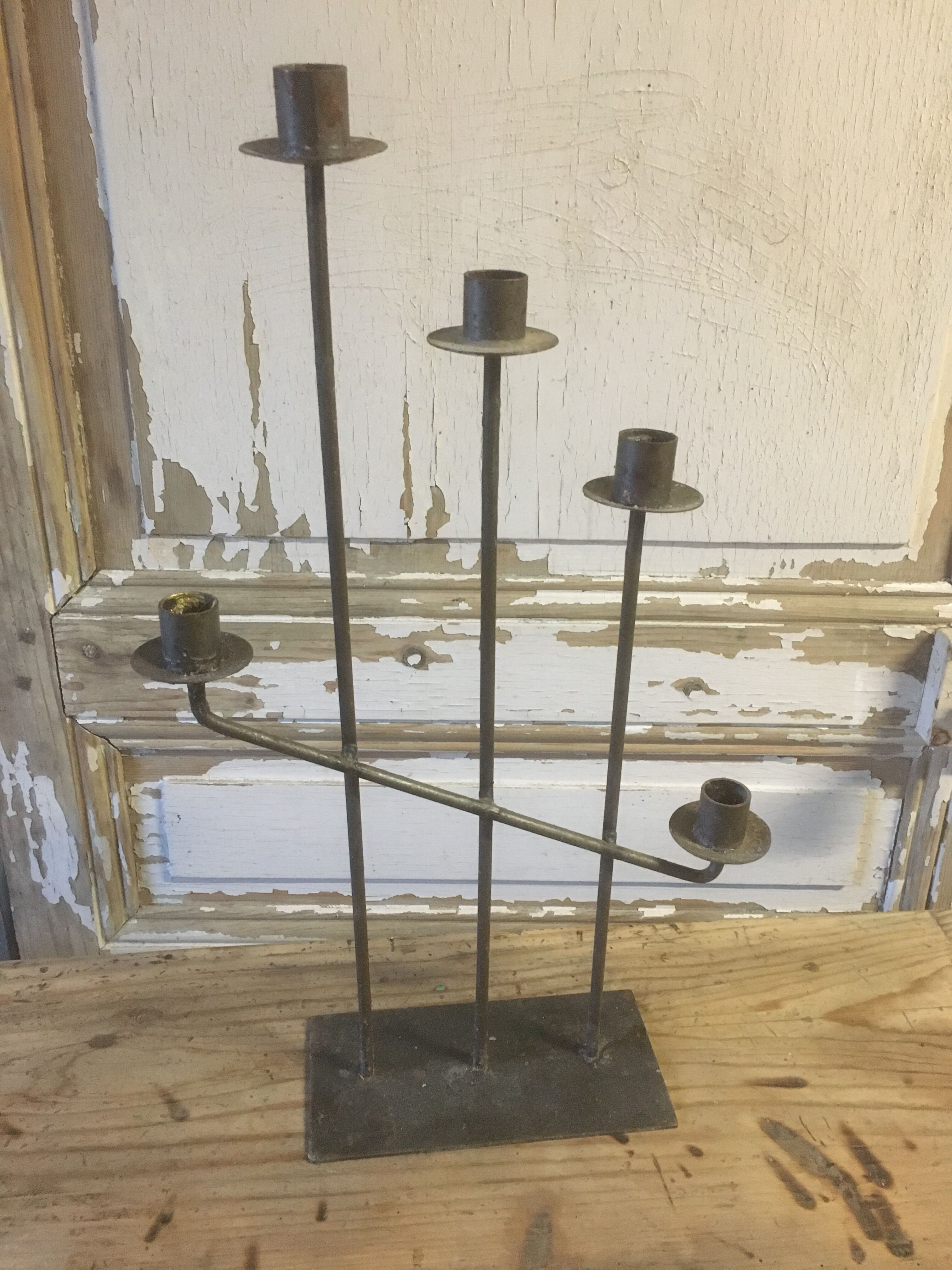 Wrought iron candlestick 5 branches