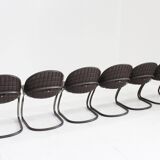 6x Vintage Pascale Dining chairs by Gastone Rinaldi for Thema Italy 1970s