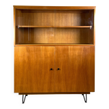 Highboard on hairpin legs, oak