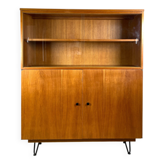 Highboard on hairpin legs, oak