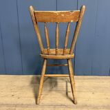 Set of four painted Dutch kitchen chairs.