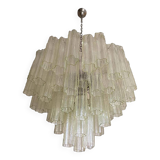 Contemporary Champagne “Tronchi” Murano Glass Chandelier