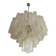 Contemporary Champagne "Tronchi" Murano Glass Chandelier