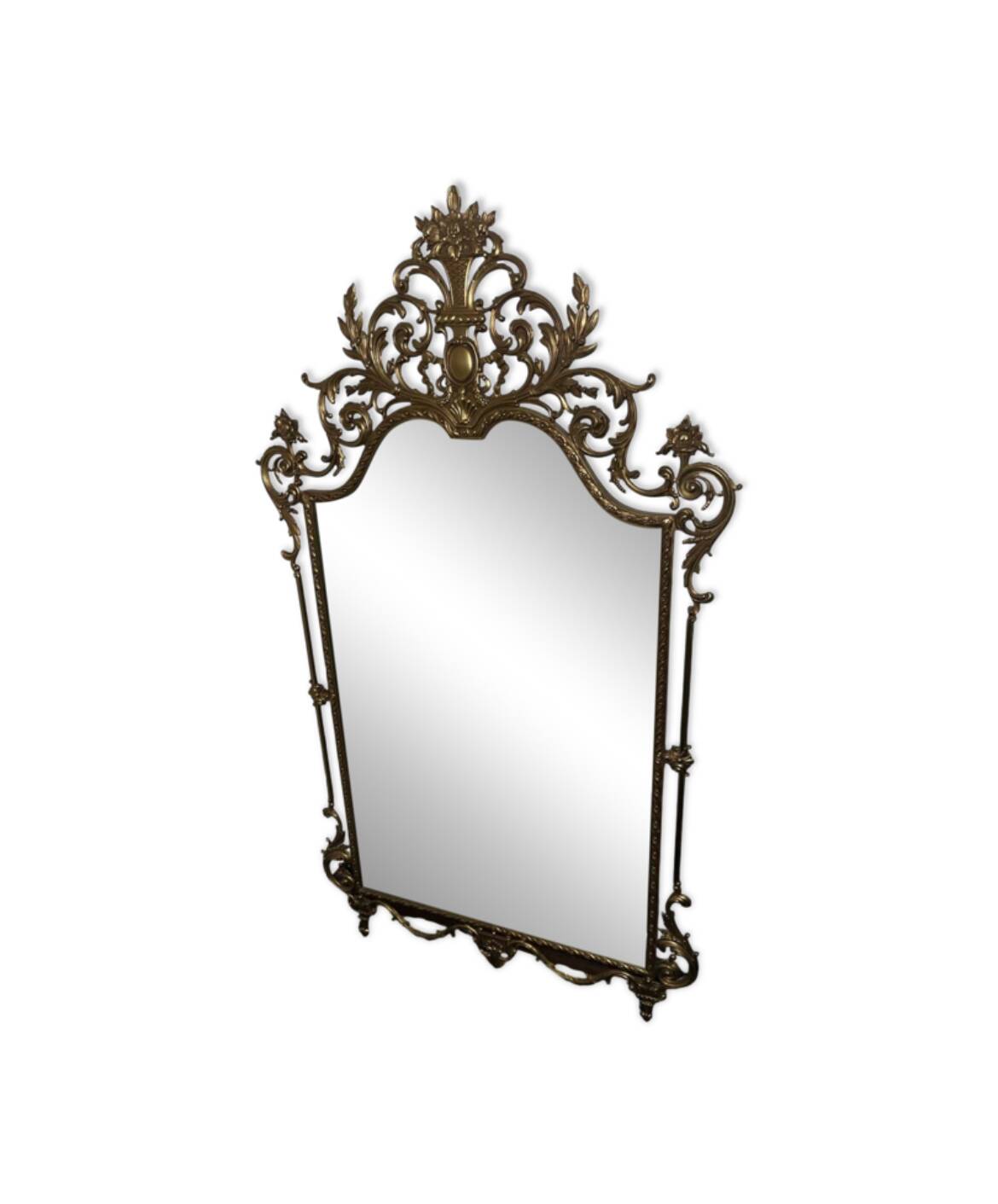Magnificent baroque brass mirror