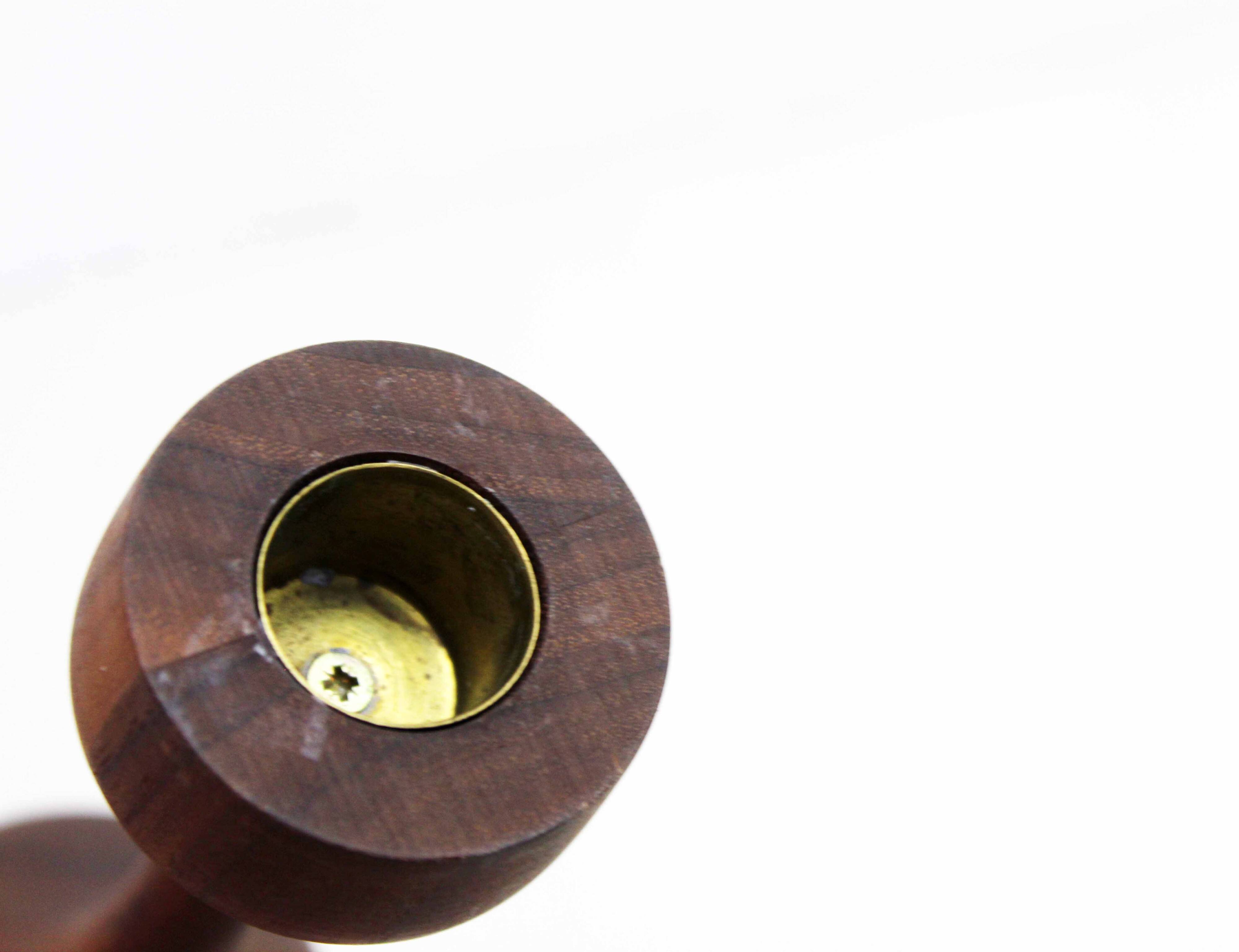 Scandinavian teak candle holder