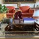 Hollywood regency brass and tortoiseshell lucite tray, Italy 1970s