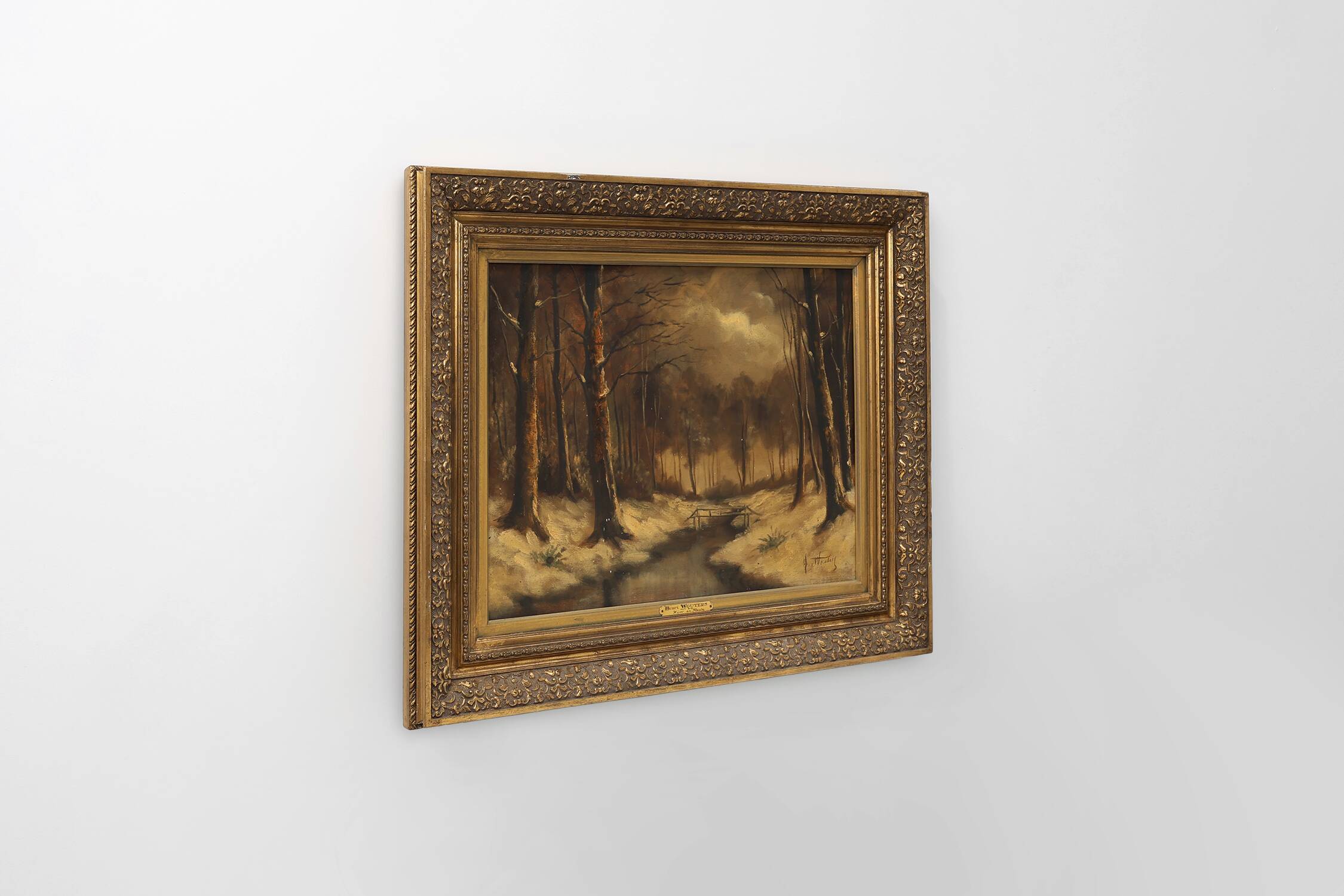 Peinture à l'huile « Hover en Flandre » de l'artiste néerlandais Henri Wouters