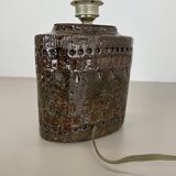 Large 25cm Abstract Ceramic Table Lamp with Pattern attributed to Bitossi, Italy, 1970s