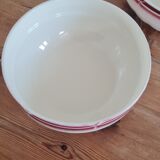 Pair of vintage earthenware salad bowls