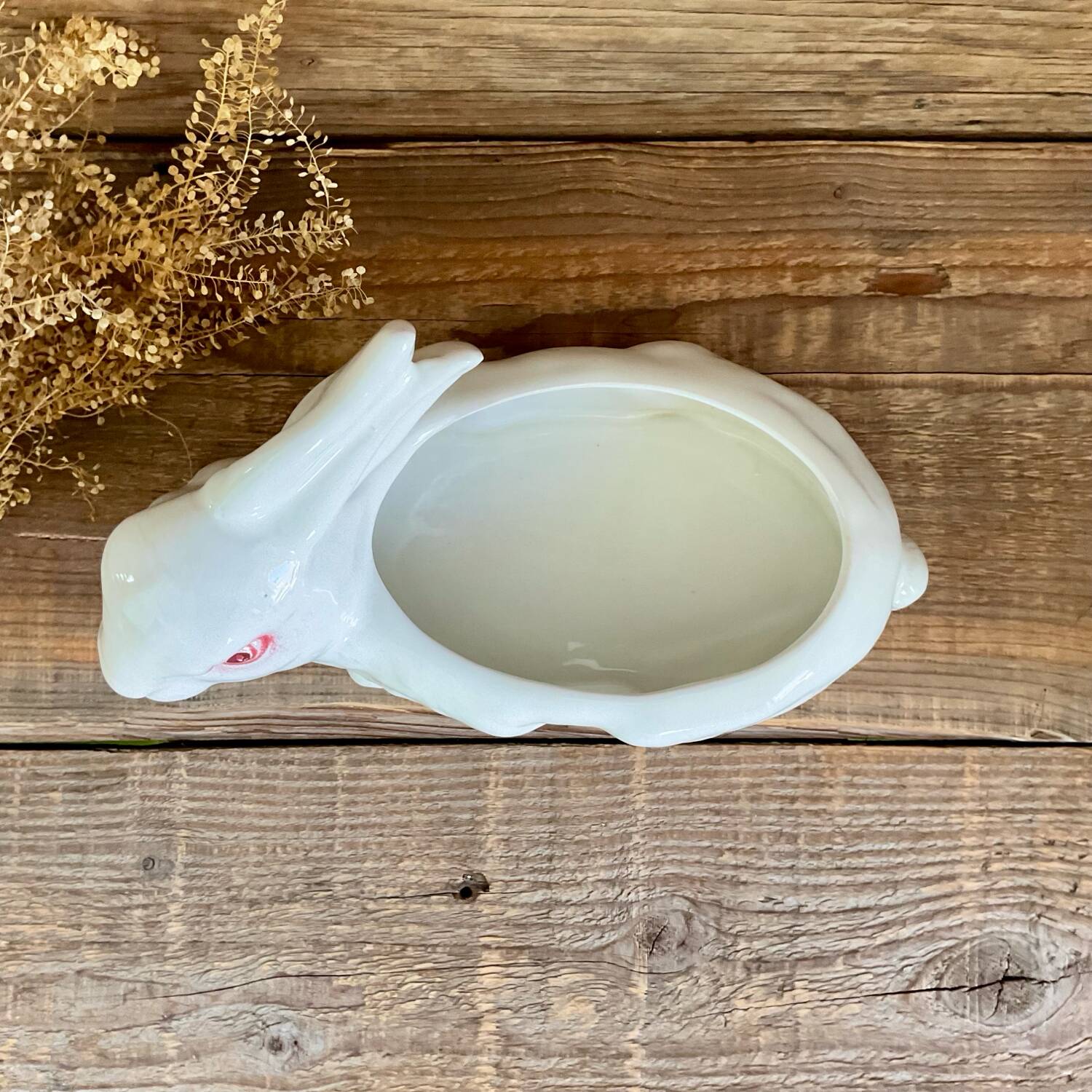 Vintage white rabbit terrine