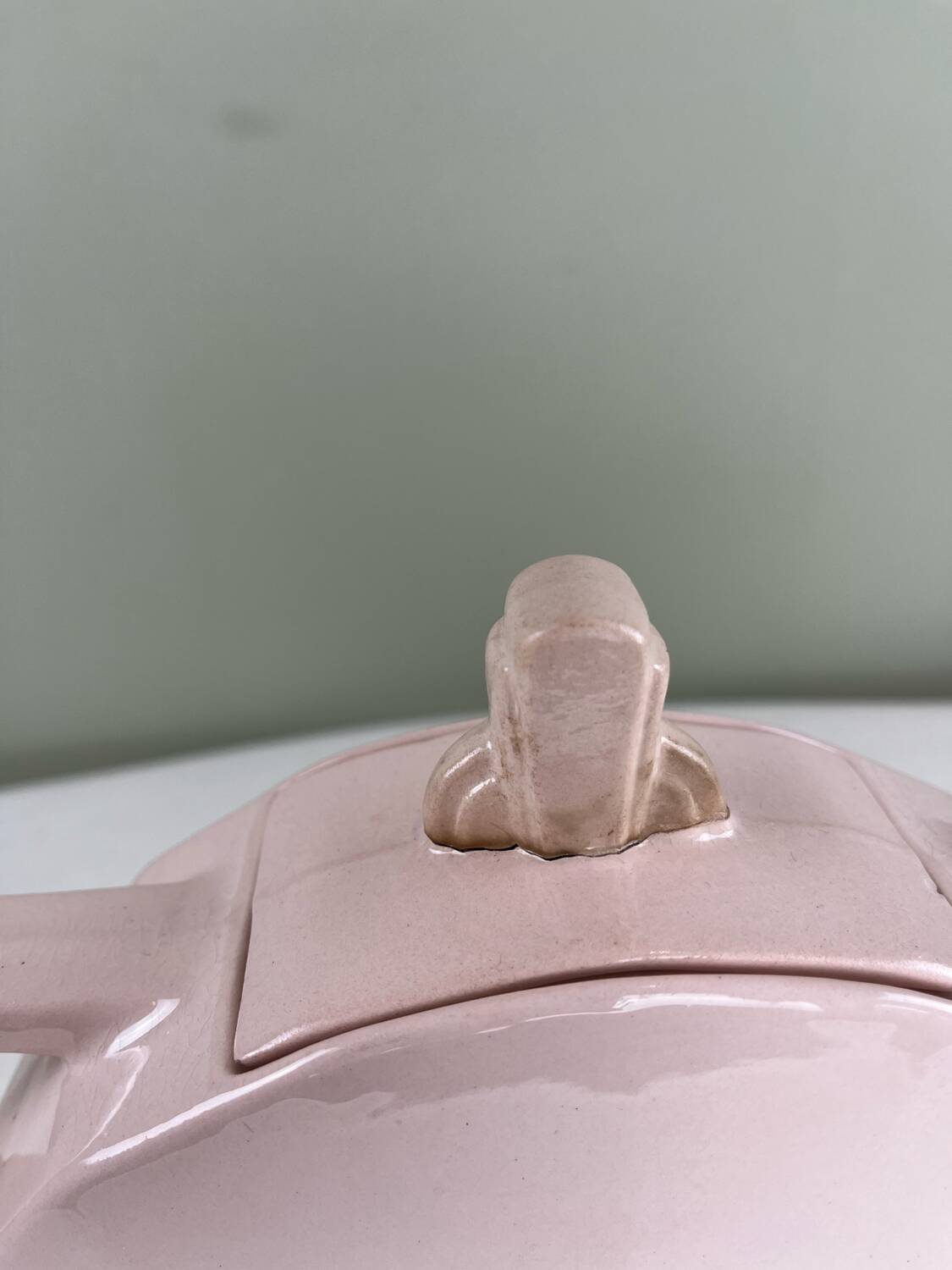 Art Deco pink teapot