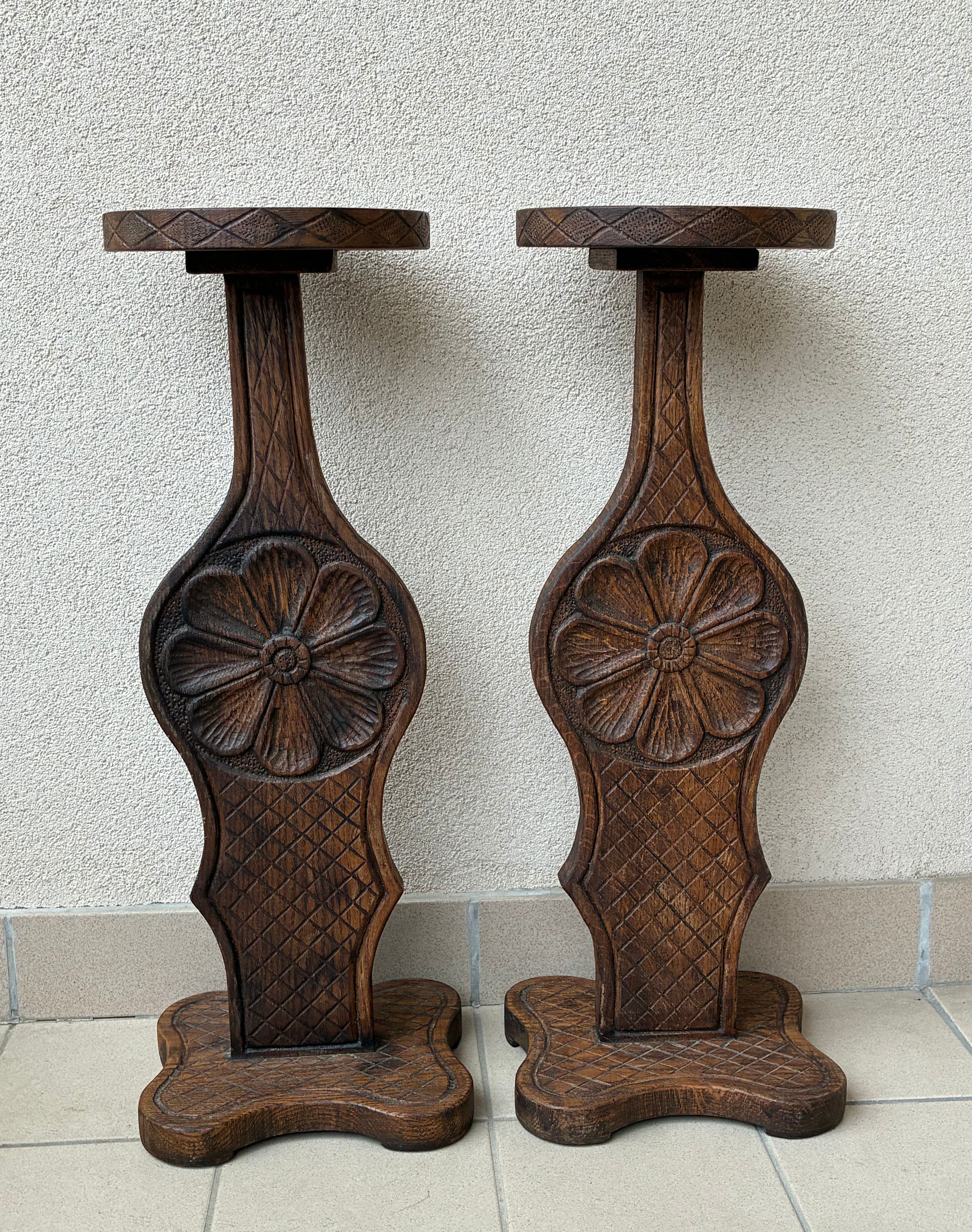 Paire de Porte-plantes vintage
