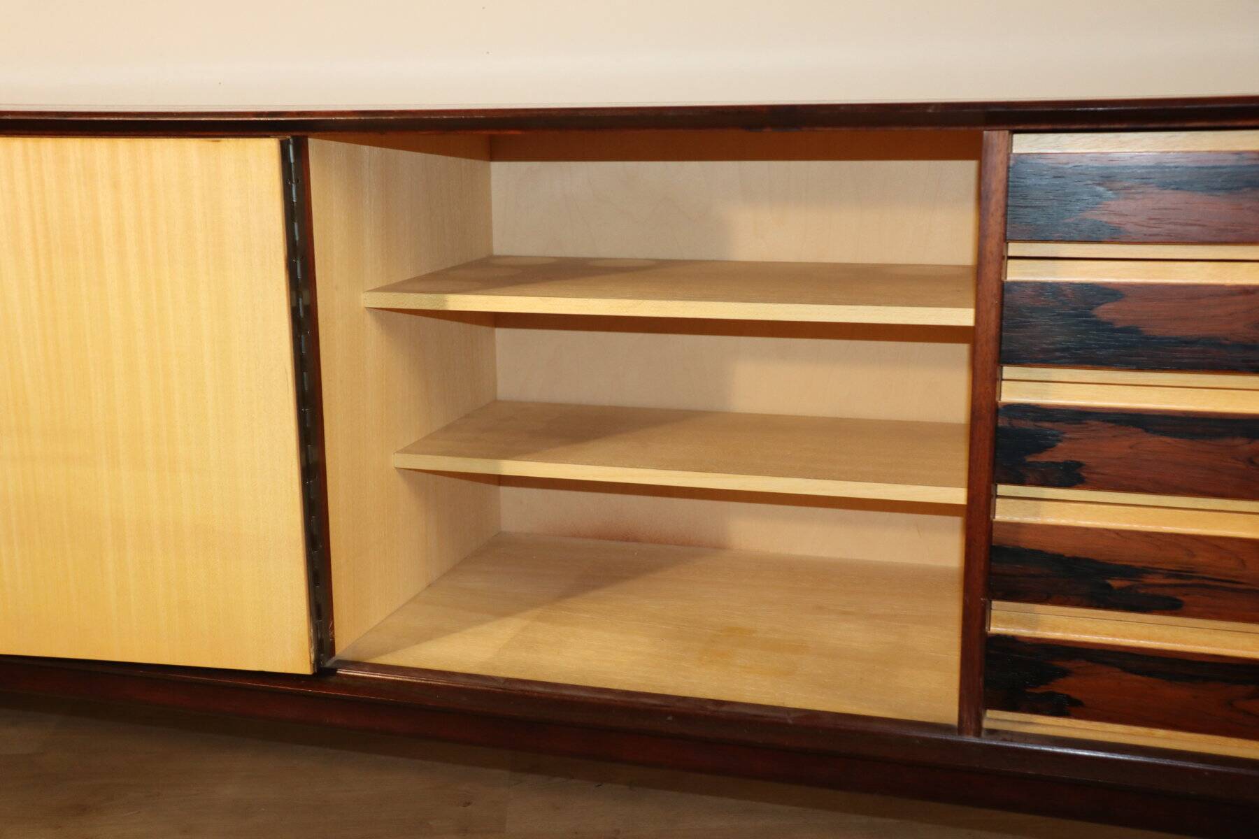Scandinavian enfilade in rosewood by Fredrik Kayser, 1960