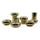 6 small brass candlesticks • Landskrona Mässing • Sweden • Circa 1978