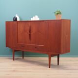 Buffet haut en teck, design danois, années 1960, production : Danemark