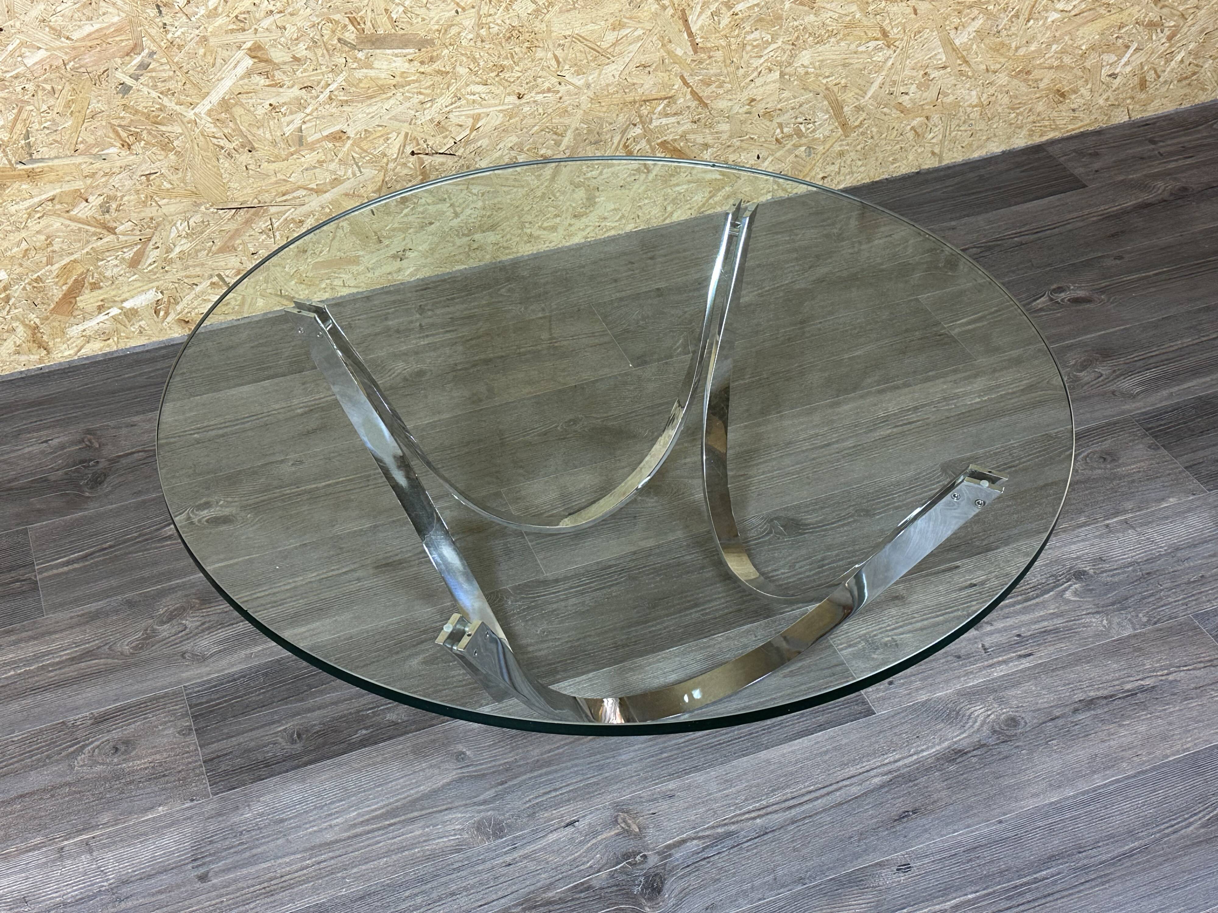 60s 70s coffee table glass table by Werner Lindner for Bacher Space Age